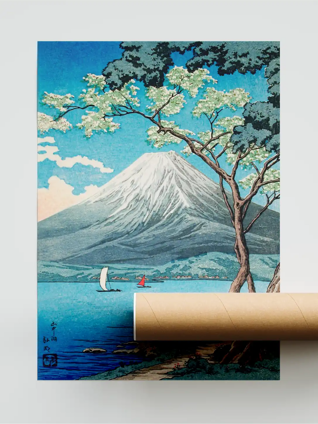 Mount Fuji from Lake Yamanaka Poster