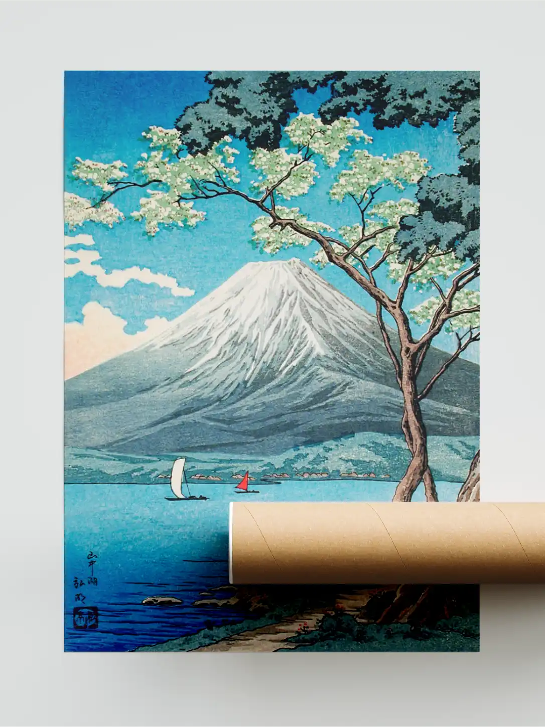 Mount Fuji from Lake Yamanaka Poster